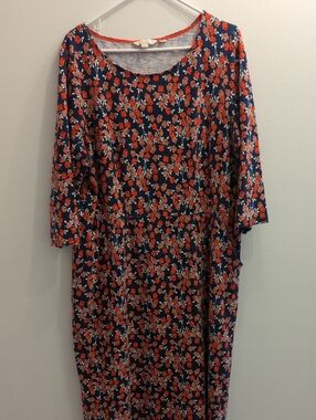 Boden Floral Print Dress, Women's US 20/22L